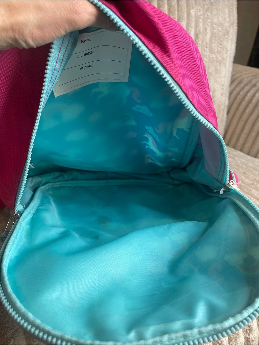 Crocodile Creek Kids Unicorn Backpack in Blue and Pink - Picture 8 of 8